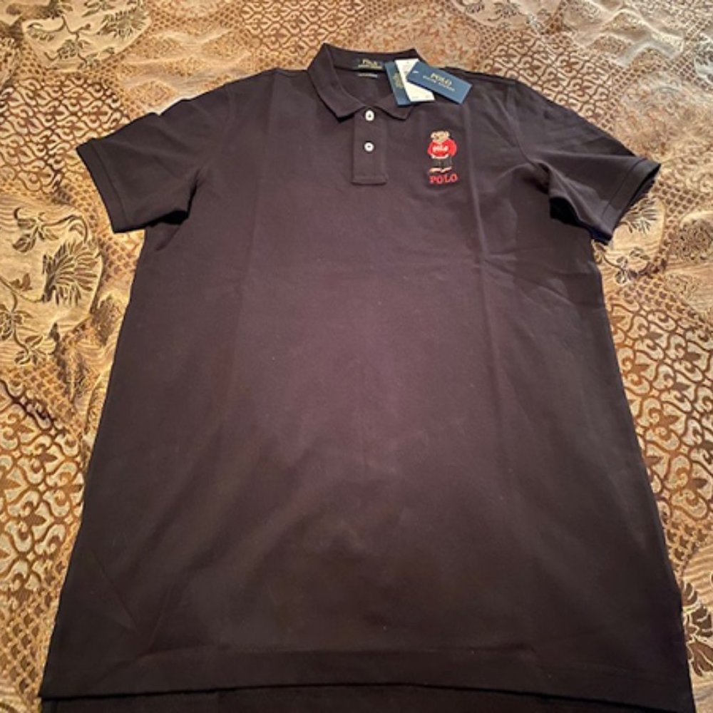 Polo Ralph Lauren "Bear" Men's Collared Shirt - Black